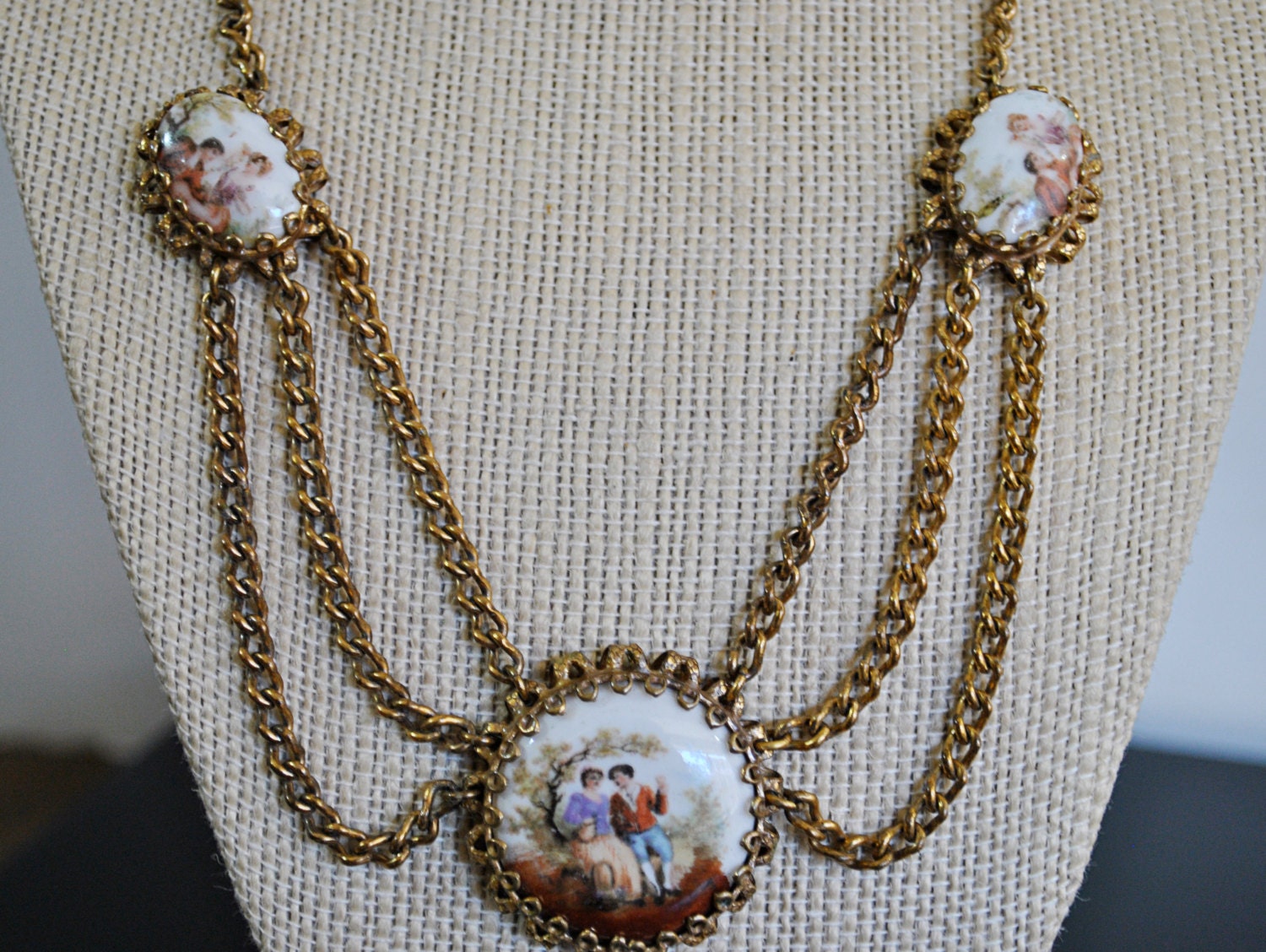 Bracelet Vintage En émail De Limoges - Style Ancien - Occasion