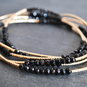 BLACK SWAROVSKI WRAP necklace