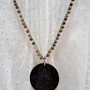 MICROMARE BLACK BUDDHA jasper necklace image 5