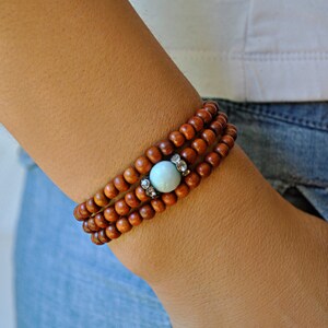 SANDALWOOD STRETCHY WRAP bracelet