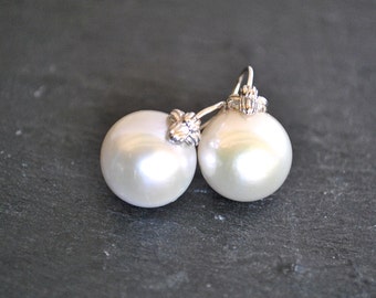 14Karat gold South Sea PEARL EARRINGS