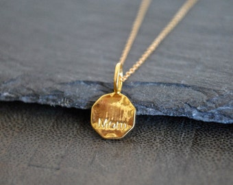 GOLD FILLED "MOM" necklace