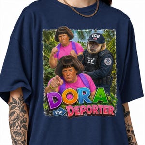 Koszulka Dora the Deporter, zabawny mem o Trumpie, nieodpowiednia koszulka
