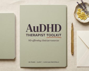 AuDHD Therapist Toolkit, Neurodivergent Client Worksheets, ADHD Autism Counselor Resource, Late Diagnosed Women Therapy PDF Printable Bundle