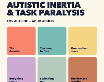 Autistic Inertia and Task Paralysis Companion PDF, Adult Autism ADHD Workbook, Why You Cannot Start and What Unsticks You, AuDHD
