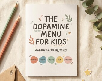 Dopamine Menu for Kids ADHD Workbook | Neurodivergent Sensory Calm Down Activities (PDF Download)
