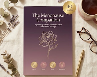 Menopause Companion Journal PDF, Perimenopause Self Care Workbook, Gentle Support for Mood Rage Brain Fog & Identity, Midlife Gift for Her