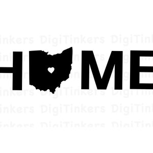 Love Home Sweet Ohio State, directe digitale download: gevectoriseerde SVG, transparante png, jpeg