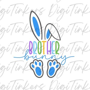Frère lapin joyeuses Pâques lapin chemise pour garçons, sweat-shirt de printemps, printemps correspondant cadeau de famille Silhouette Cricut téléchargement numérique : SVG PNG