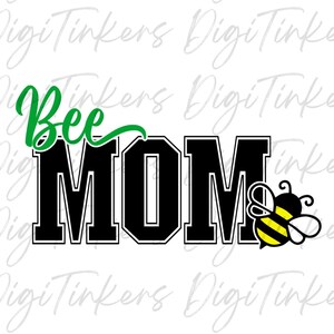 Collegiate Varsity Bees Mom T Shirt, Grundschule, Mittelschule College Maskottchen, Teamsport, Spirit Wear Geschenk für Mama, Hummel SVG PNG
