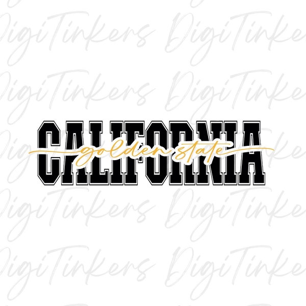 Collegiate California Logo, Golden State Shirt, Design for Crafting, Cricut, Silhouette, Clip Art, Instant Digital Download: SVG, PNG, JPEG