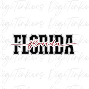 Logotipo de Collegiate Florida, camiseta de regalo, diseño para manualidades, Cricut, Silhouette, Clip Art, descarga digital instantánea: SVG, PNG, JPEG