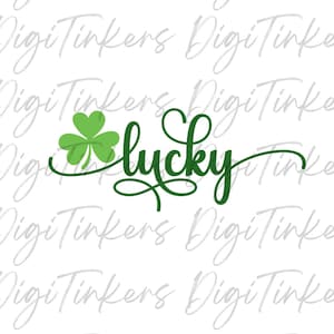 SVG en capas de 300 ppp PNG, decoración de la casa con texto decorativo de la suerte, día de San Patricio, diseño de camiseta con trébol y trébol femenino coqueto