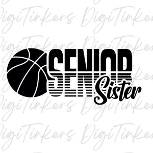 Chemise de basket-ball troisième année soeur, cadeau de nuit de basket-ball, conception de jour de match sis pour l'artisanat Cricut Téléchargement numérique instantané : SVG, PNG, JPEG