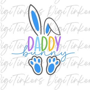 Daddy Hase Frohe Ostern Kaninchen Herren Dad Shirt Frühling Sweatshirt Frühling passende Familie Geschenk Cricut Silhouette Digitaler Download: SVG PNG