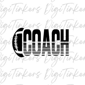 Camisa de treinador de futebol, presente de agradecimento ao treinador, ensino médio, faculdade, equipe de futebol, artesanato correspondente, design, Cricut, download digital, SVG, PNG, JPEG