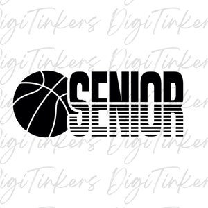 Camisa de basquete do último ano, presente para a noite de basquete do último ano, banner, design para artesanato, Cricut, download digital instantâneo: SVG, PNG, JPEG