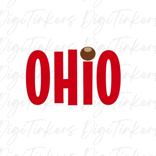 Ohio Buckeye SVG, PNG, JPEG, Cricut, Silhouette (Digital Download)