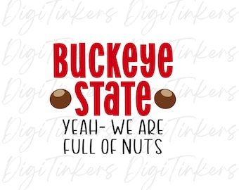 Buckeye State SVG, projekt Ohio, Cricut, sylwetka (pobieranie cyfrowe)
