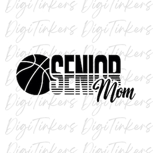 Camiseta de basquete para a mãe do último ano, presente para a noite de futebol americano, dia do jogo, design para artesanato Cricut, download digital instantâneo: SVG, PNG, JPEG