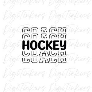Hockey-Trainer Wertschätzung Geschenkideen, trendiges T-Shirt Becher Einkaufstasche Design zum Basteln, Cricut, Sofortiger digitaler Download: SVG, PNG, JPEG