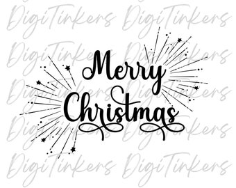 Merry Christmas SVG, PNG, JPEG, Holiday Card Design (Digital Download)