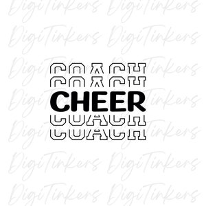 Cheer Coach Wertschätzung Geschenkideen, trendiges T-Shirt Becher Einkaufstasche Design zum Basteln, Cricut, Sofortiger digitaler Download: SVG, PNG, JPEG