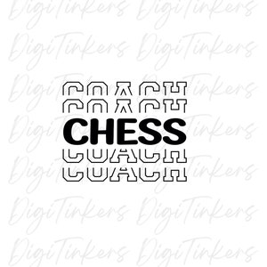 Schach-Coach Wertschätzung Geschenkideen, trendiges T-Shirt, Tasse, Tragetasche Design zum Basteln, Cricut, sofortiger digitaler Download: SVG, PNG, JPEG