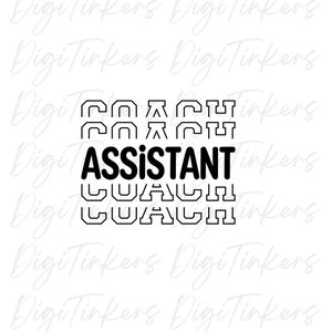 Assistent-coach coach waardering cadeau-ideeën, trendy shirtmok draagtas ontwerp voor crafting Cricut directe digitale download: SVG, PNG, JPEG