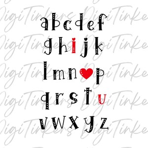 Valentine&#39;s Day I Love You Alphabet, Kindergarten Preschool Teacher Shirt Valentine Gift Design for Crafting Cricut Digital Download SVG PNG