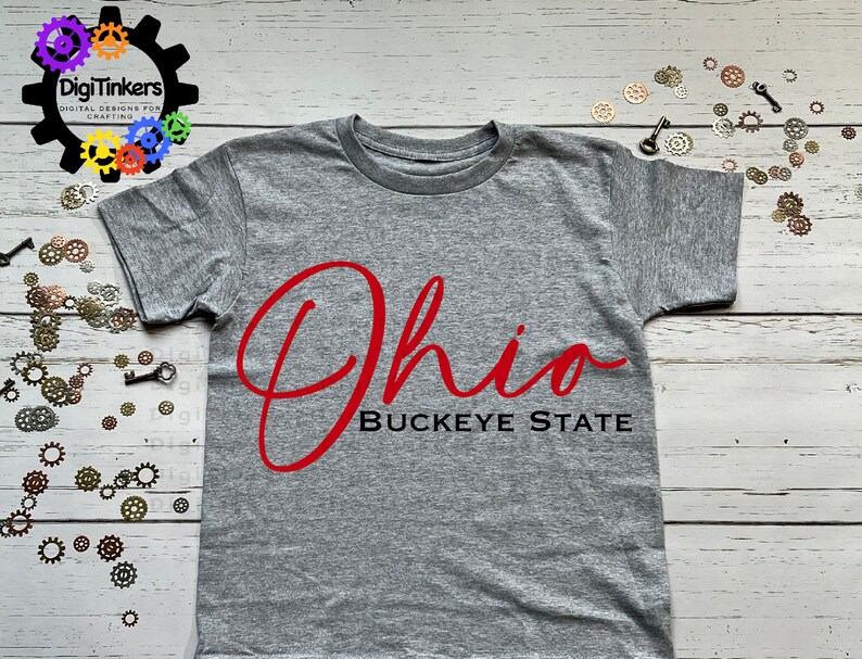 Ohio Script Buckeye State Logo Design for Crafting Cricut - Etsy
