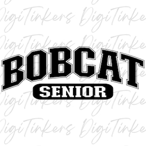 Camisa do colégio Varsity Bobcat Presente de formatura para a noite de formatura Mascote do colégio College Bobcats Combinando com o espírito esportivo da equipe SVG PNG