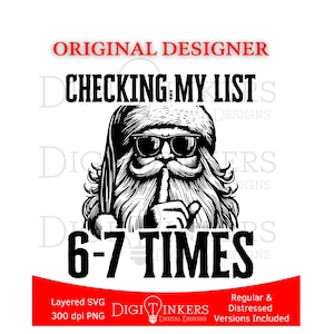 Mehrlagiges SVG, 300 dpi PNG, virales Weihnachtsmann-Teenager-Meme-Design (6-7) – lustiges Weihnachtsshirt/Hoodie-Design, Geschenk für Lehrer der Mittel- und Oberstufe