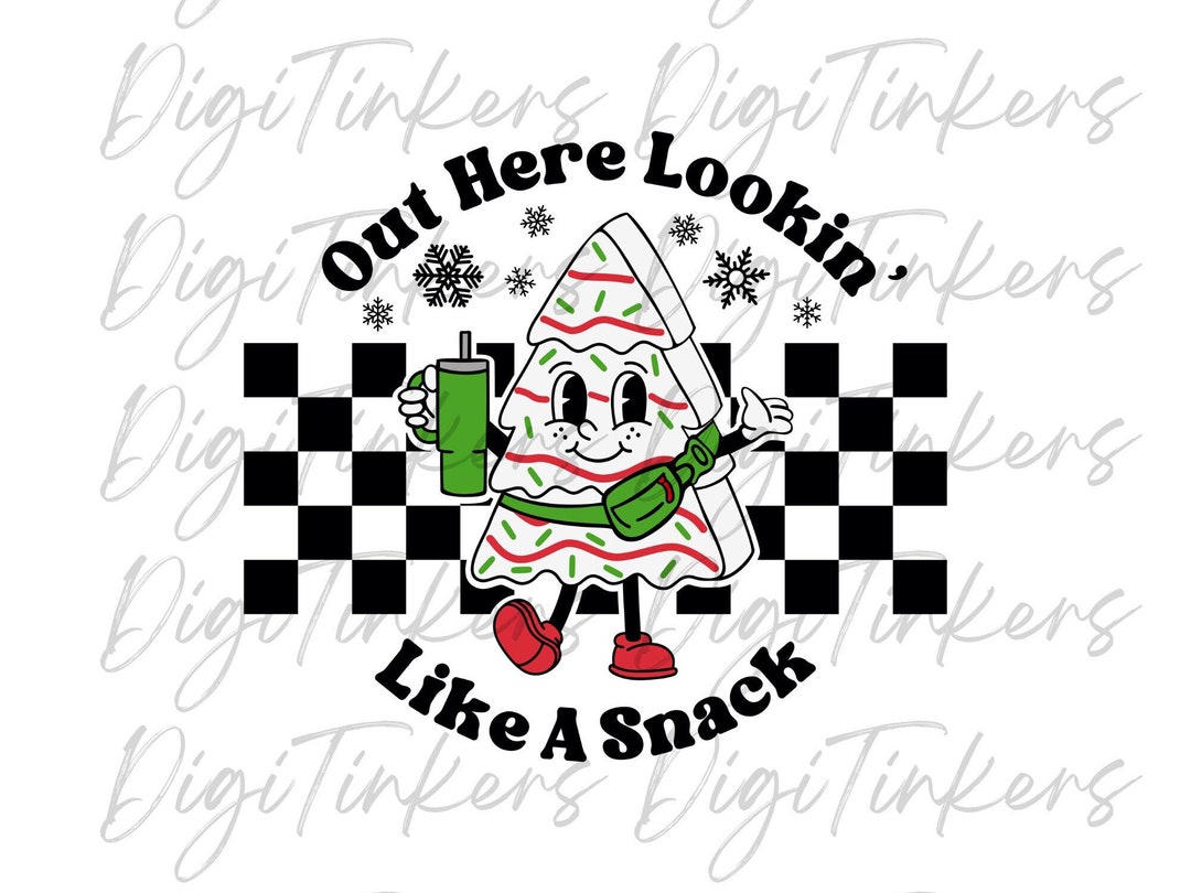Out Here Looking Like A Snack Layered SVG, Boojee Retro Christmas Tree