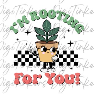 Verwurzelung für Sie Retro Garten Shirt Sukkulente Pflanze Liebhaber Gärtner Geschenk Lustig Lehrer T Botanische Natur Digitaler Download geschichtet SVG, PNG