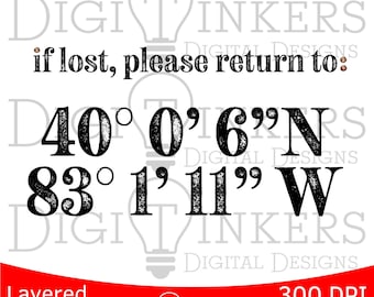 Ohio Coordinates Map SVG PNG, Funny Buckeye Gift (Digital Download)