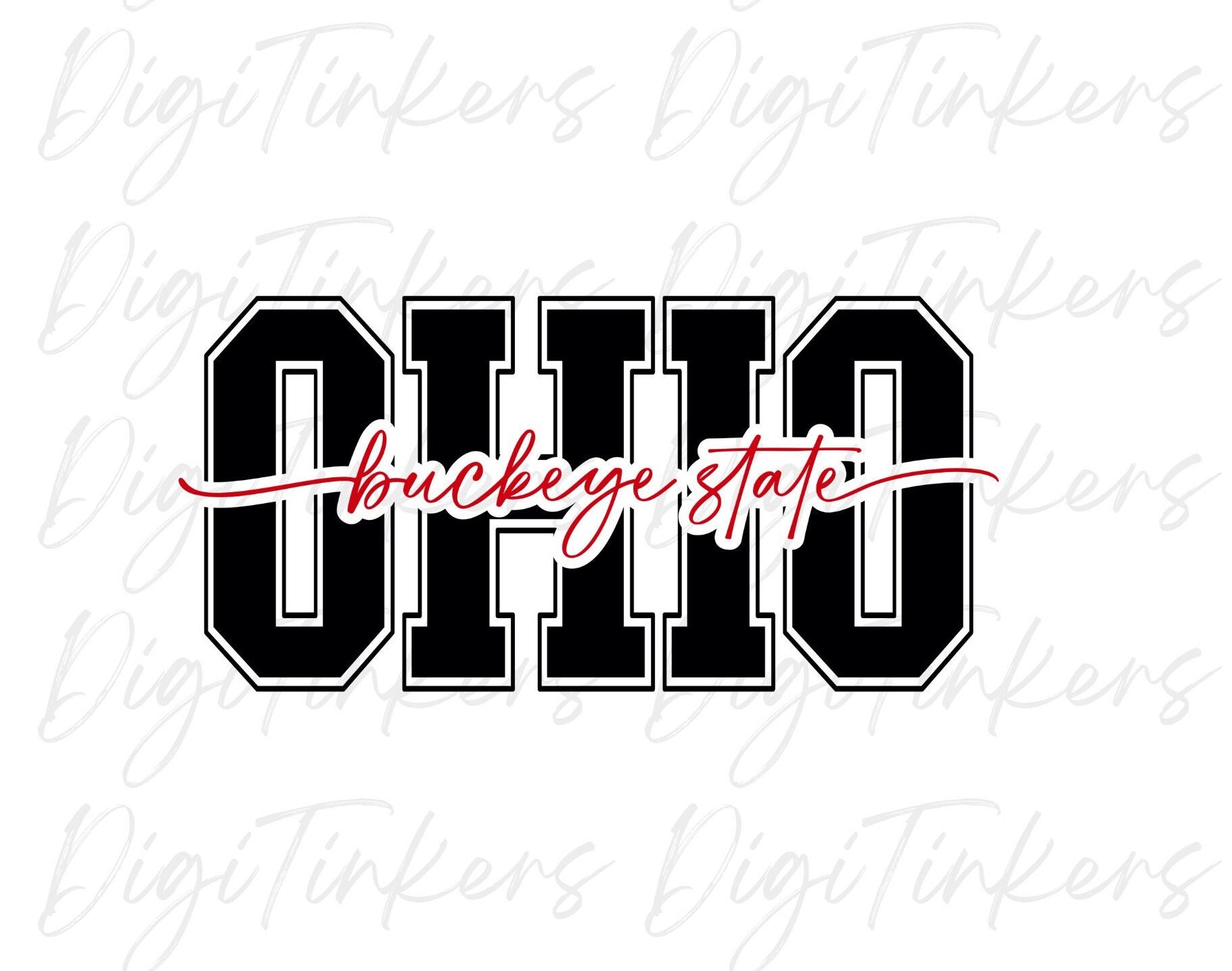 ohio state logo black and white