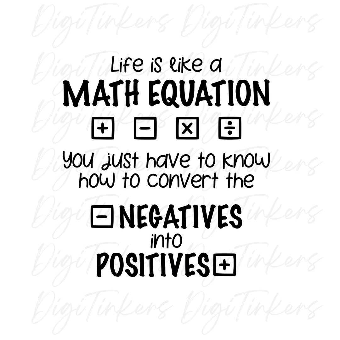 Positive Math Message. Image Math Teacher Inspirational SVG, PNG, JPEG (digital Download) - Etsy