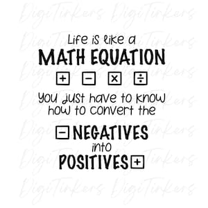 Camiseta de profesor de matemáticas, decoración del aula, mensaje positivo, diseño inspirador para manualidades con Cricut, descarga digital instantánea: SVG, PNG, JPEG