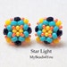 Beaded Earrings,Beadwork Earrings, Seed Bead Earrings, Stud Earrings, Beaded Post Earrings, Beadwork Earrings, Jewelry Gift, MyBeads4You