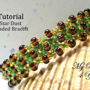 Bracelet Beading Tutorial Pattern DIY Seed Bead Jewelry Making Easy Digital Download Instructions Star Dust Bracelet Beading Pattern image 5