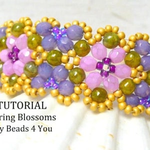 Beading Pattern and Tutorial with color photos for every step of the way. Make your own bracelet using fire polished beads and 4mm round beads. This would make a beautiful gift. Who doesn't love handmade?
Mybeads4you Etsy Shop and Seller