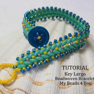 Bracelet Beading Kit, Patterns and Instructions, DIY Gift, Jewelry Making Kits and Tutorial, Super Duo Bracelet Pattern, Beading Supplies image 3