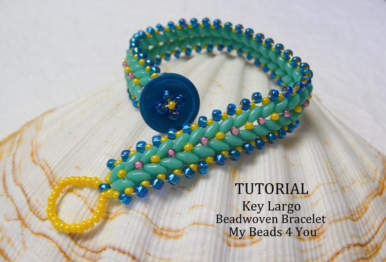 Bracelet Beading Kit, Patterns and Instructions, DIY Gift, Jewelry Making Kits and Tutorial, Super Duo Bracelet Pattern, Beading Supplies image 3