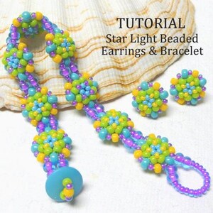 Tutoriels pour tisser des perles, Instructions pour perler à faire soi-même, Modèle de bracelet en perles de rocaille, Modèle PDF de boucles d'oreilles, Tutoriel perles de rocaille, MyBeads4You image 5