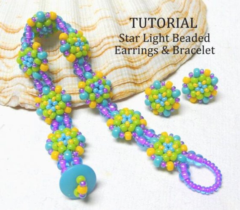 Tutoriels pour tisser des perles, Instructions pour perler à faire soi-même, Modèle de bracelet en perles de rocaille, Modèle PDF de boucles d'oreilles, Tutoriel perles de rocaille, MyBeads4You image 5