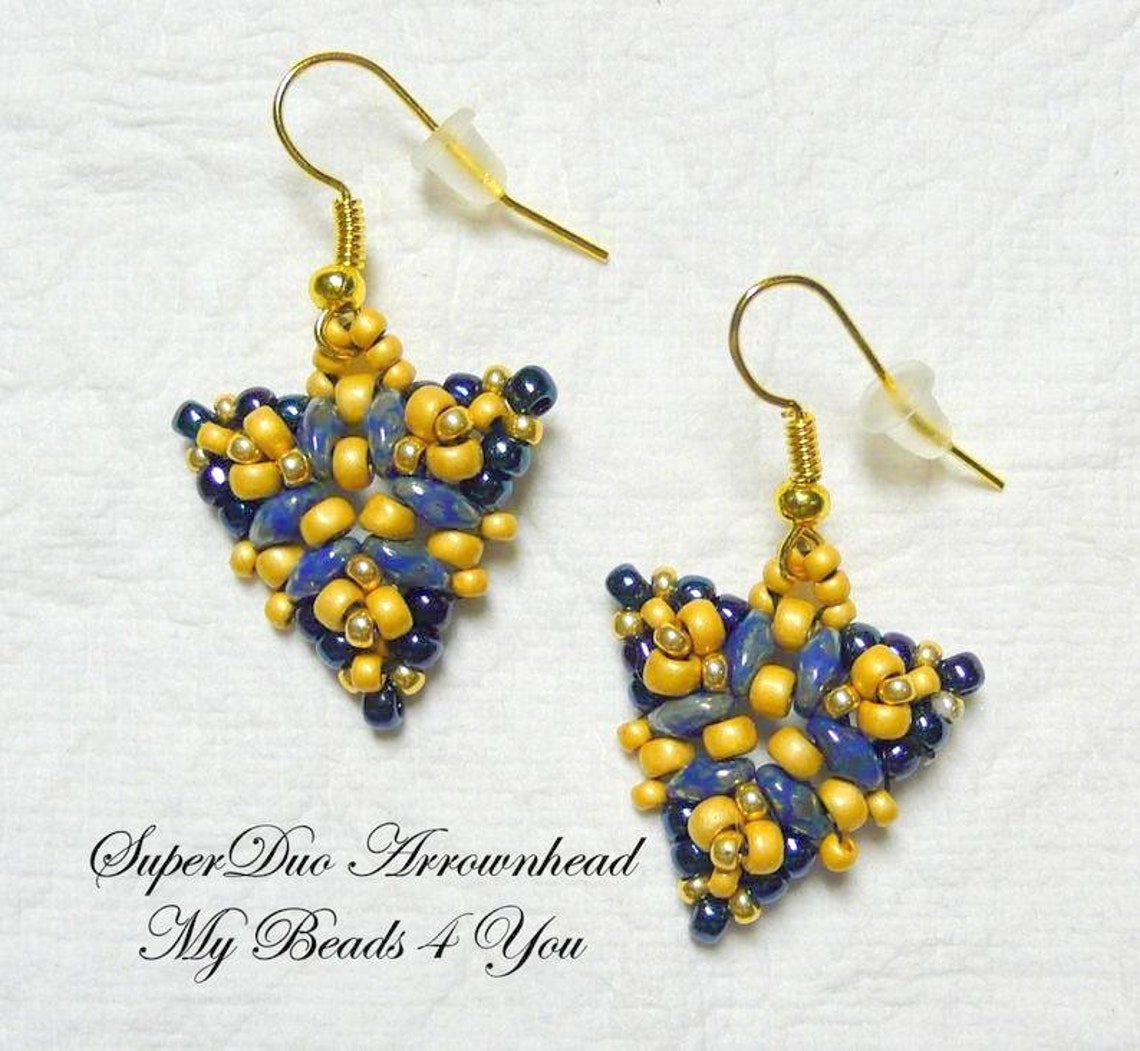 PDF Tutorial Bead Woven Earrings Seed Bead Earrings Earring Etsy