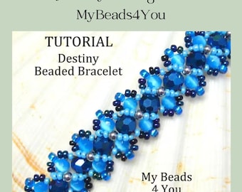 Beading Tutorial,PDF Beaded Bracelet Pattern,Embellished Bracelet Pattern,Beadwoven Bracelet Pattern,Seed Bead Tutorial,PDF Beading Pattern