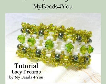 Bracelet Beading Tutorial, Easy PDF Bead Pattern, Beading Supplies, Jewelry Making Instructions, DIY Seed Bead Craft Ideas, MyBeads4You