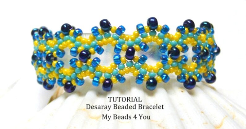 Beading Bracelet Tutorial Pattern,Beaded Bracelet Pattern,Beadwork Instructions, Seed Bead Tutorial, Beadwoven Pattern, MyBeads4You Tutorial image 6